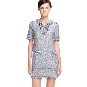 MCGINN dress Sandy tweed fringe